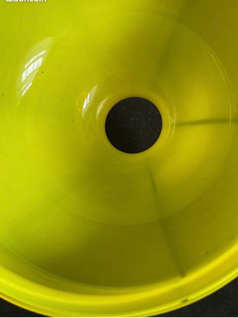 Hanging lamp, Murano yellow, lemon, 1960