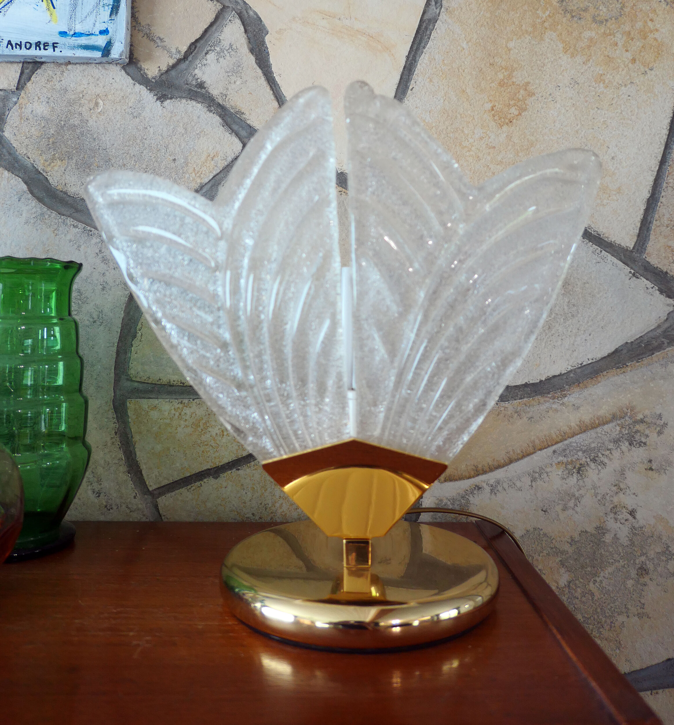 Lamp Sorrento Italy Murano Hollywood Regency 1980
