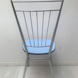 Lot de 4 chaises métal chromé années 70
