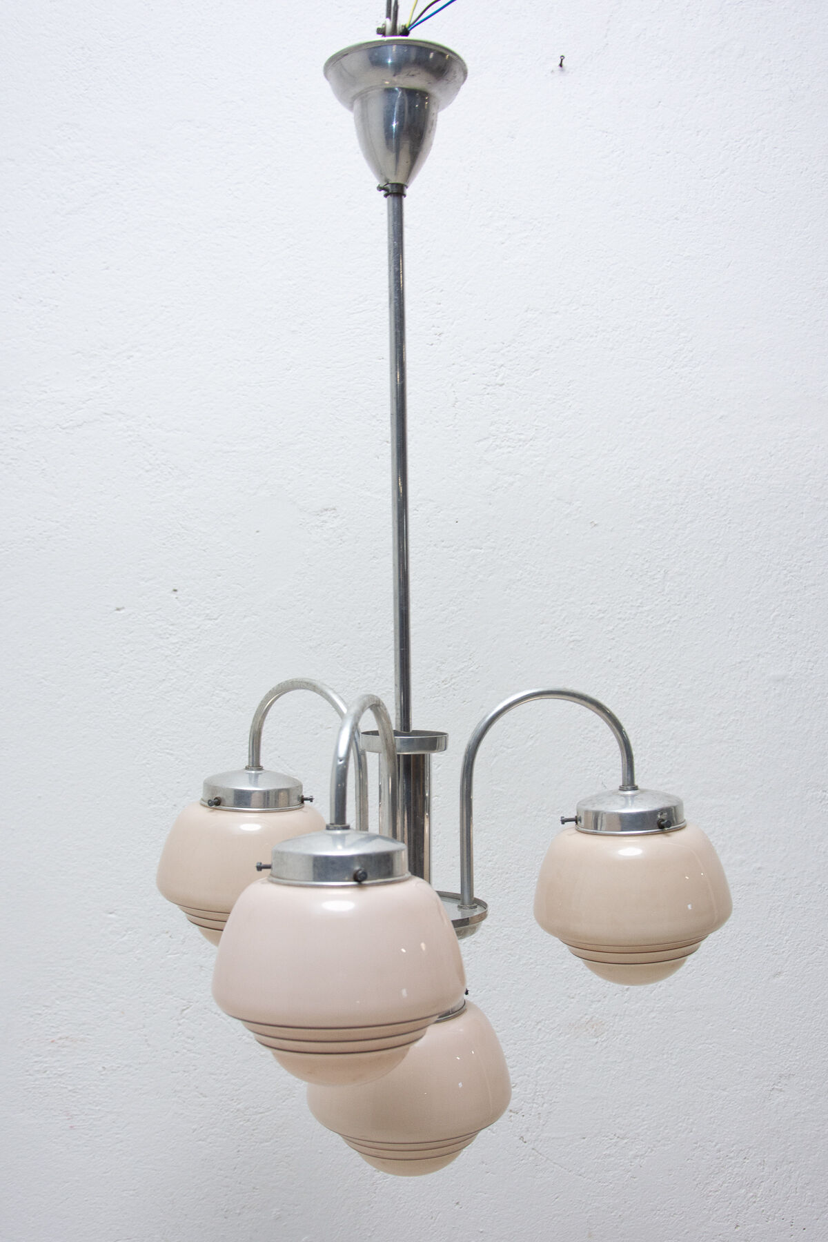 Lustre Art déco à trois bras, années 1930