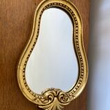 Miroir ancien baroque style Louis XV résine doré décoration vintage