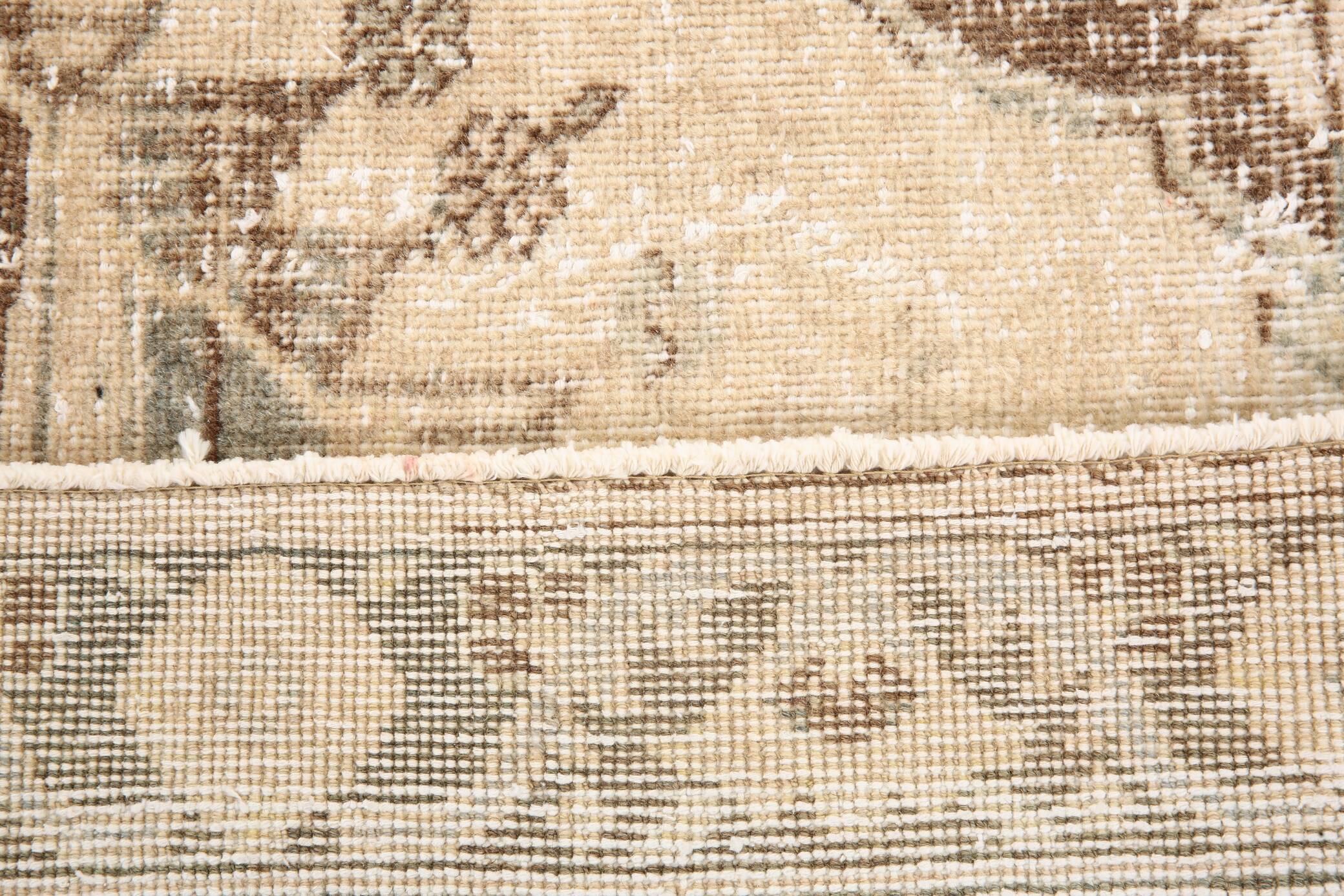 3x12 Brown & Beige Classic Persian Runner Rug, 90x379Cm