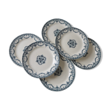 Set of 6 dessert plates Terre de Fer E. Bourgeois
