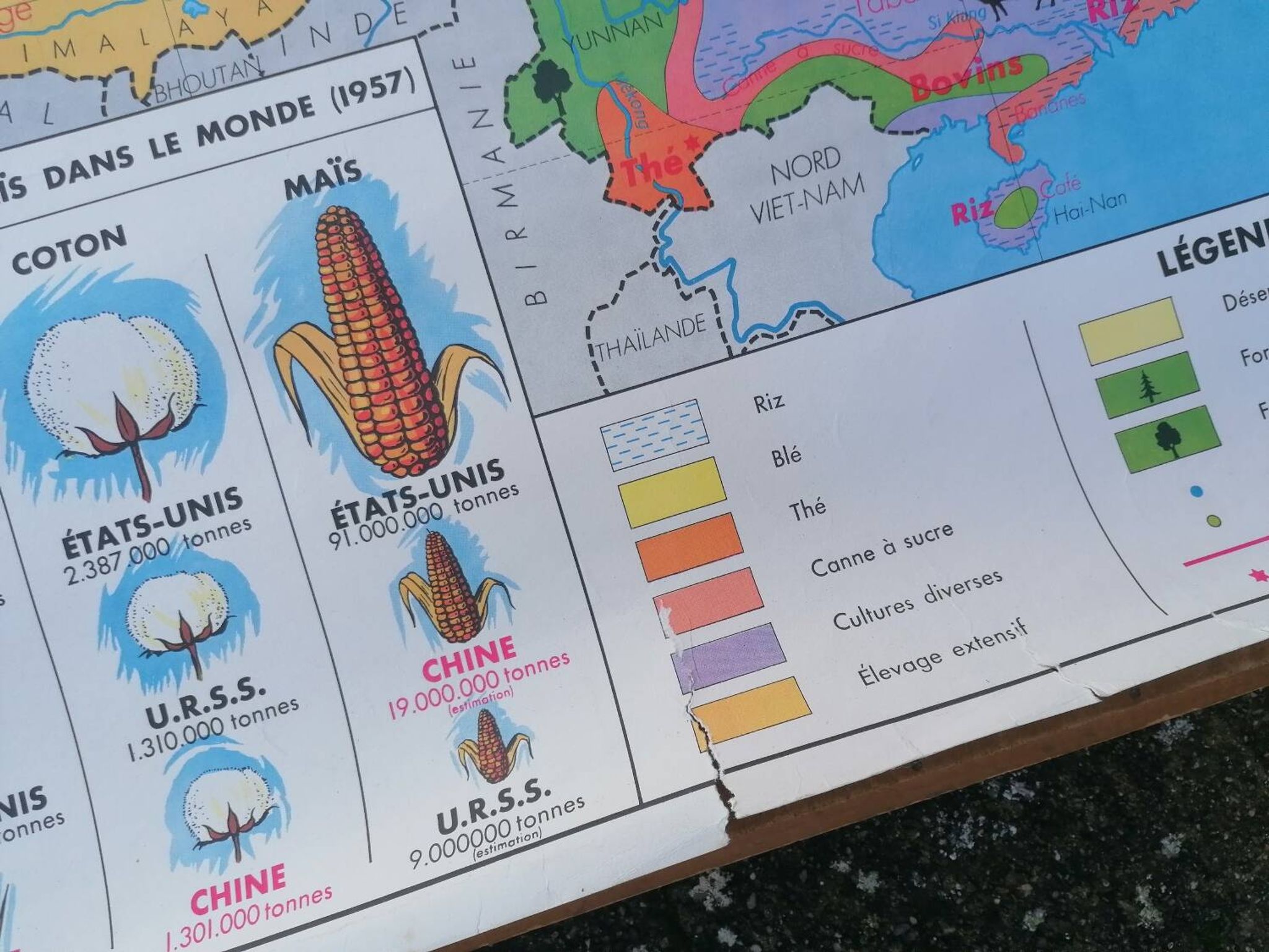 Old MDI map China - USSR