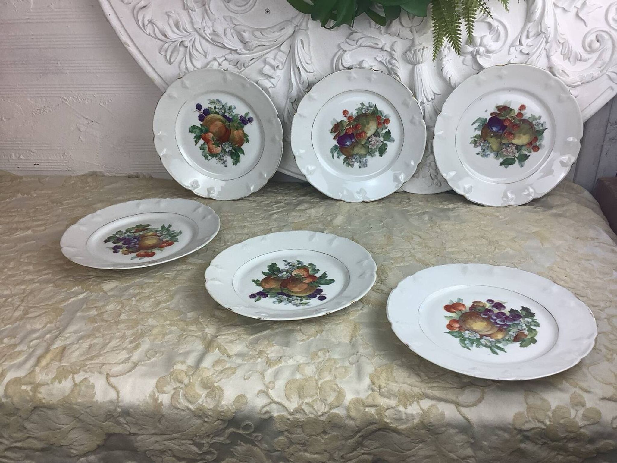 6 Assiettes à dessert Porcelaine Limoges