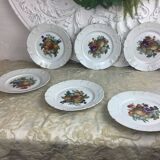 6 dessert plates Limoges porcelain