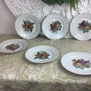 6 Assiettes à dessert Porcelaine Limoges