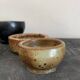 6 mini ceramic bowls, mother-of-pearl spoon