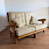 Banquette 2 places attribuée à Guillerme & Chambron – Votre Maison, an