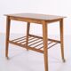 Side table with shelf on wheels - teak - Danish design - 1960s
