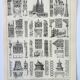 Old engraving 1898, Architecture (religious), construction • Lithograph, Original plate