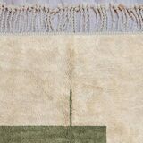 Tapis vert marocain en laine 150cmx250cm
