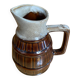 Vintage flamed ceramic barrel-shaped pichet in old style revol 1l #