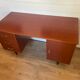 Bureau Double Caisson Vintage Capelle - Années 60 Teck/Acajou