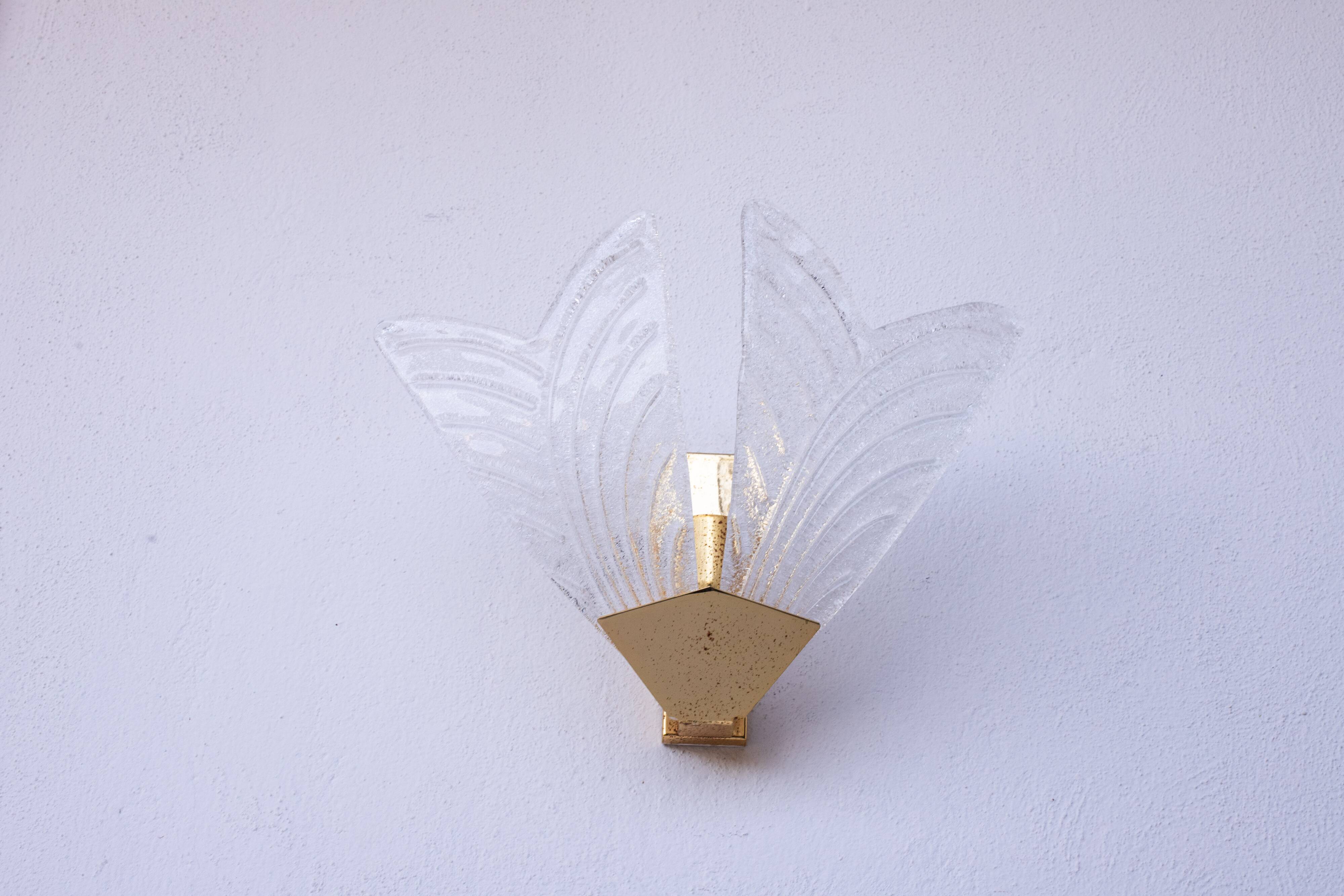 Set of 4 Sorrento, Italian Murano Glass Wall Light, 1970s