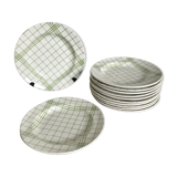 Lot of 12 Gien dessert plates