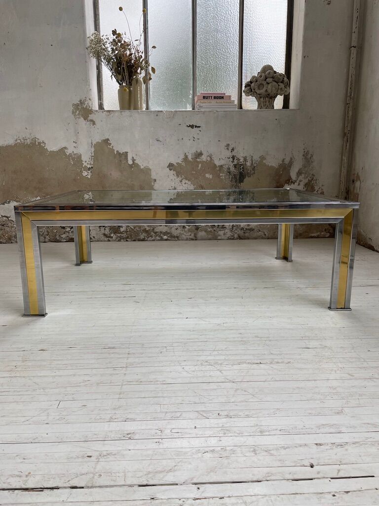 Brass chrome coffee table