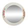 Vintage round mirror Syla model 6131 with rose decoration.