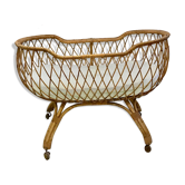 Baby rattan crib
