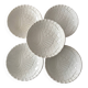 Set of 5 deep fish plates Salins-les-Bains – white earthenware