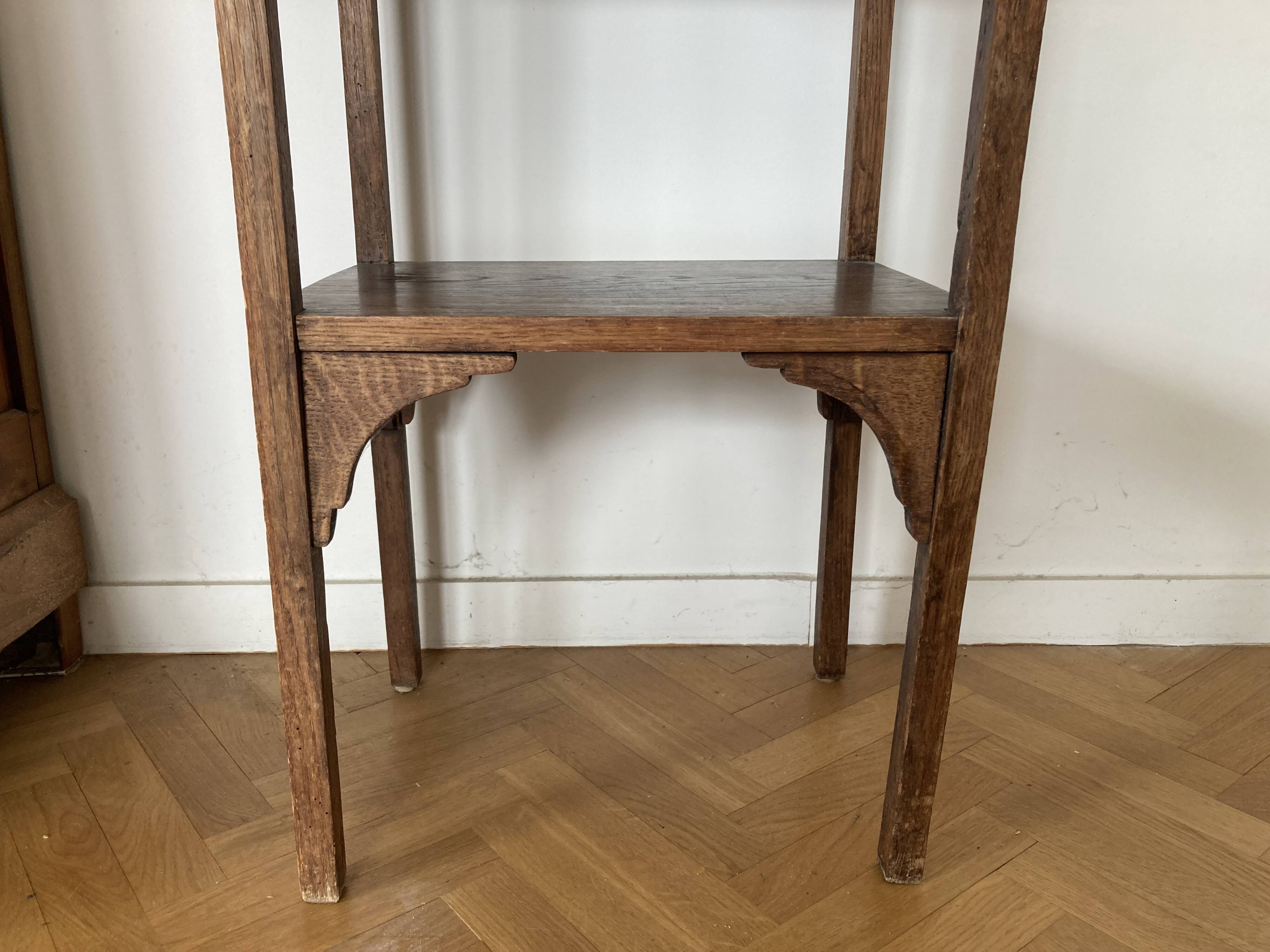 Side table harness console 30s vintage solid wood