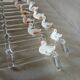 14 antique glass knife rests / ducks