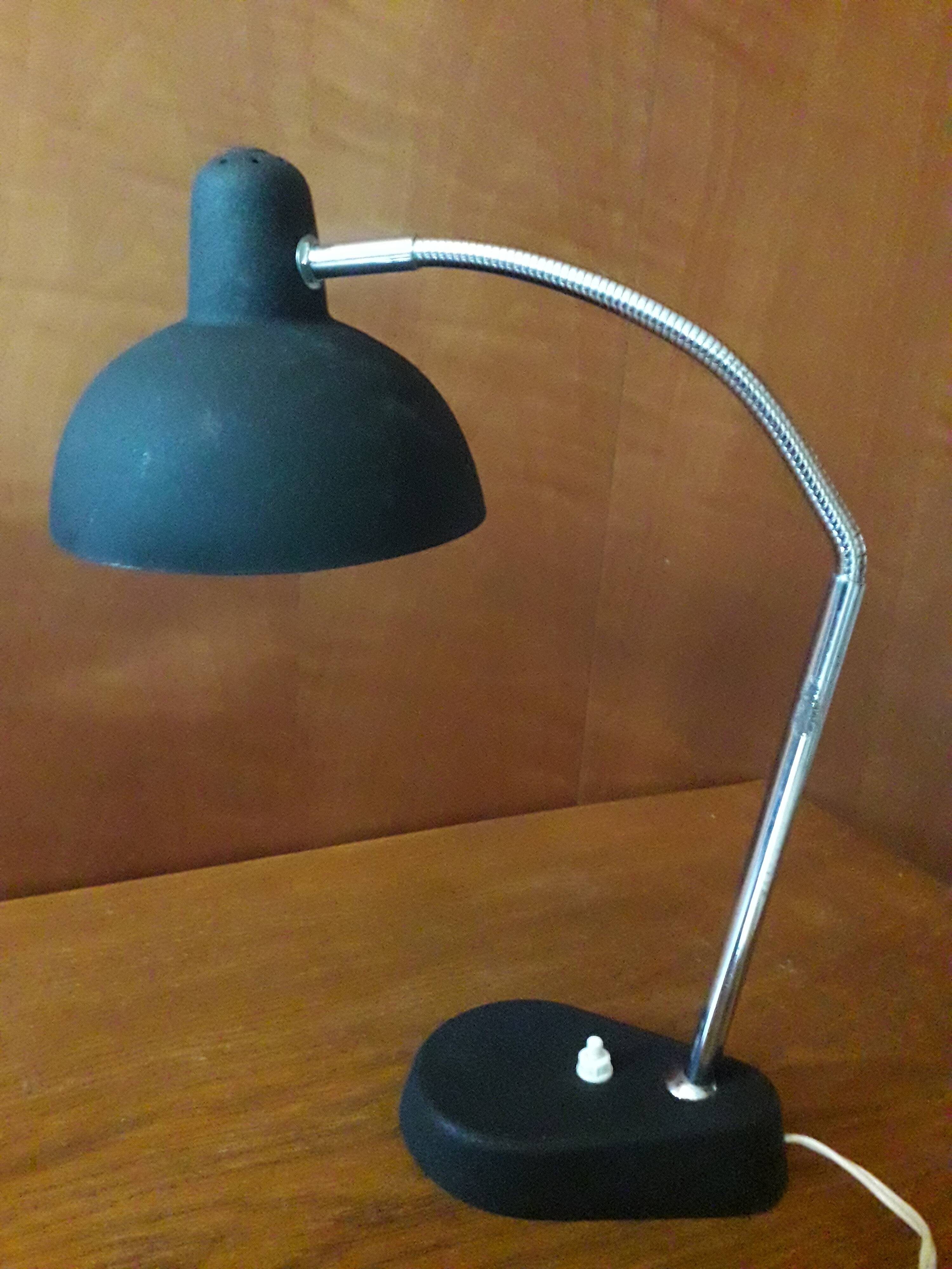Aluminor black metal vintage desk lamp
