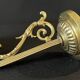 Applique col de cygne en bronze arabesque et tulipe en verre plissé XXe style Louis XVI.