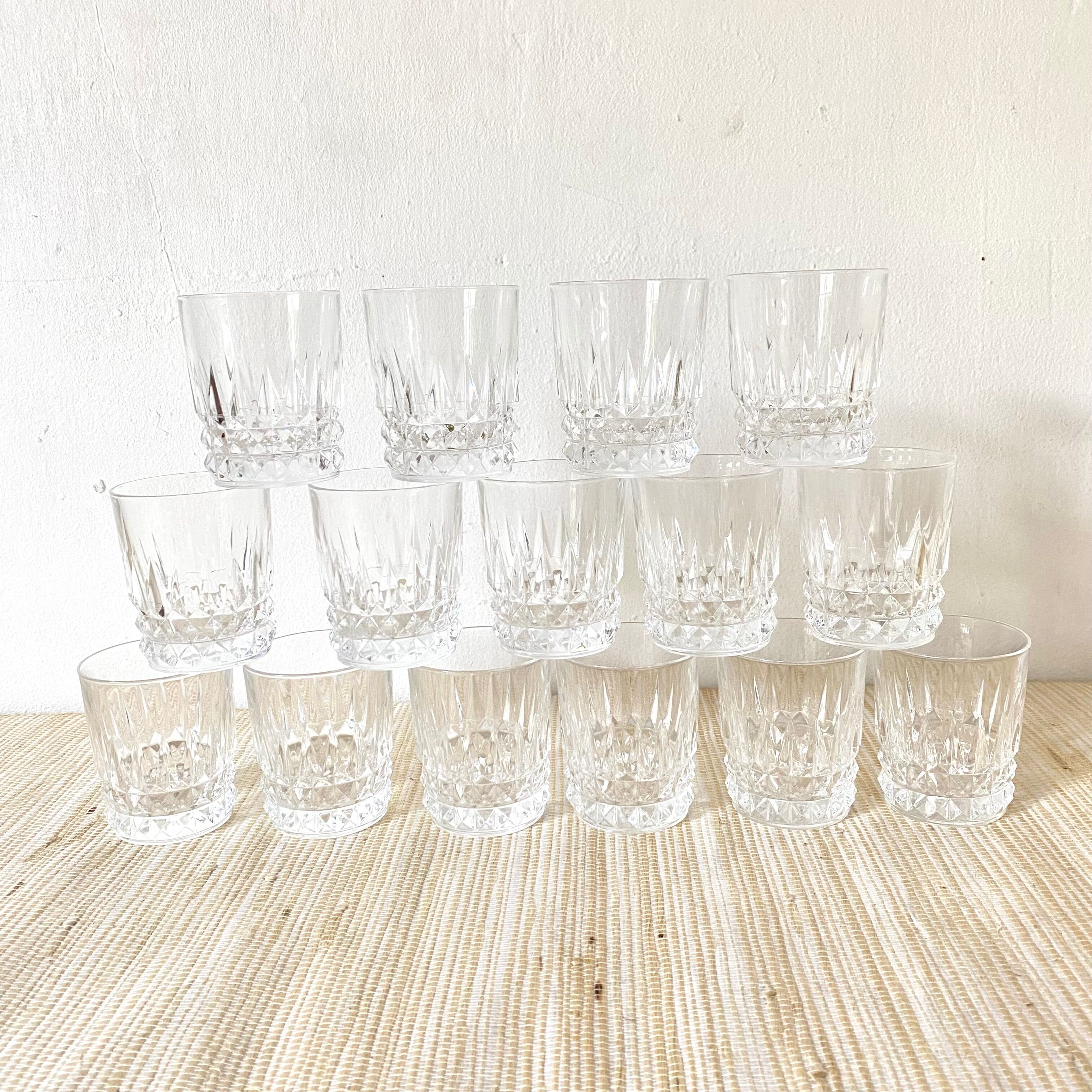 Crystal whisky glasses x15