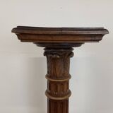 Colonne, pied d'estale en noyer