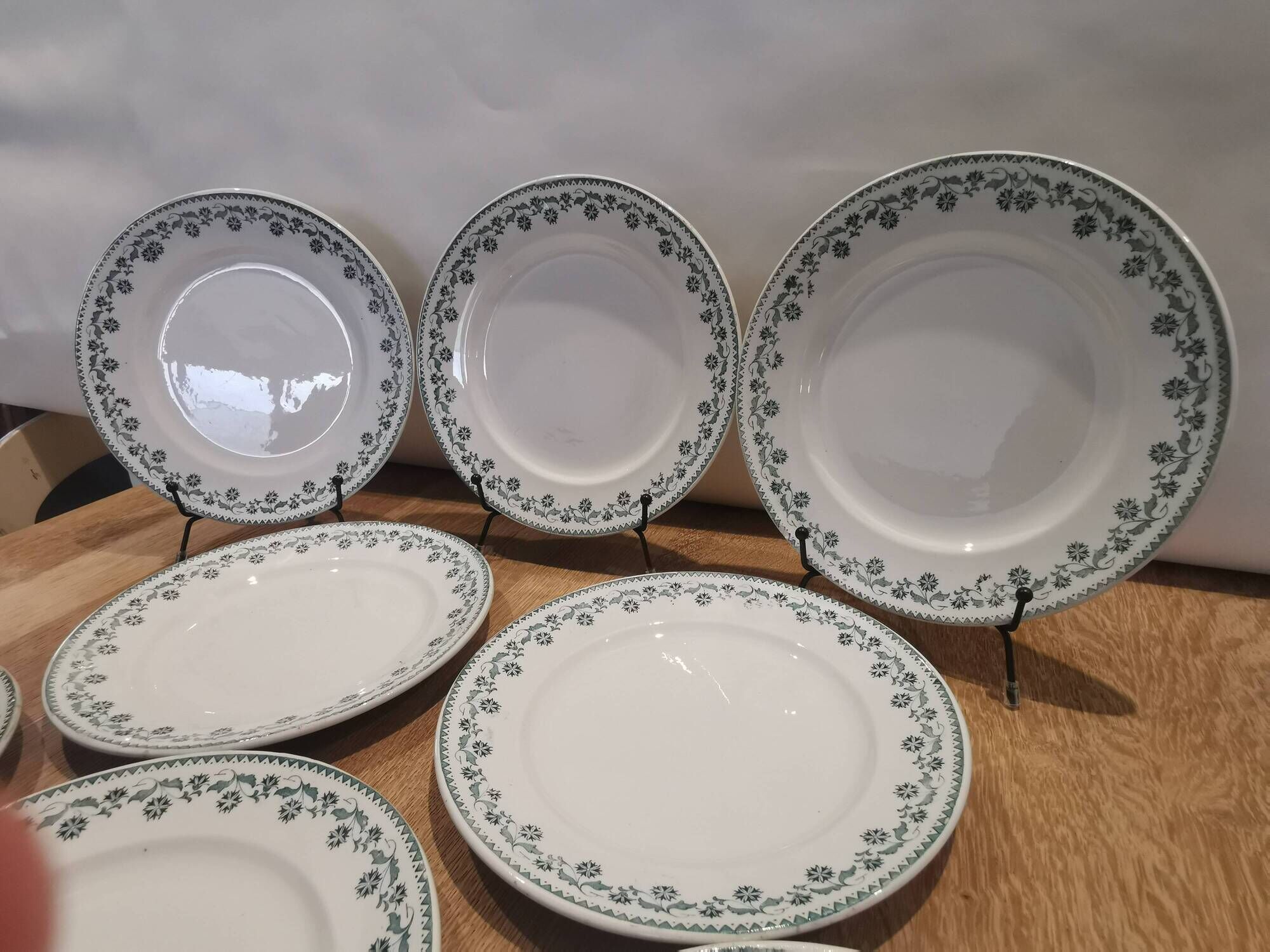 Set of 10 semi-hollow plates iron earth Moulin des loups "Georgette"
