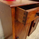 Oak bedside tables, vintage pair