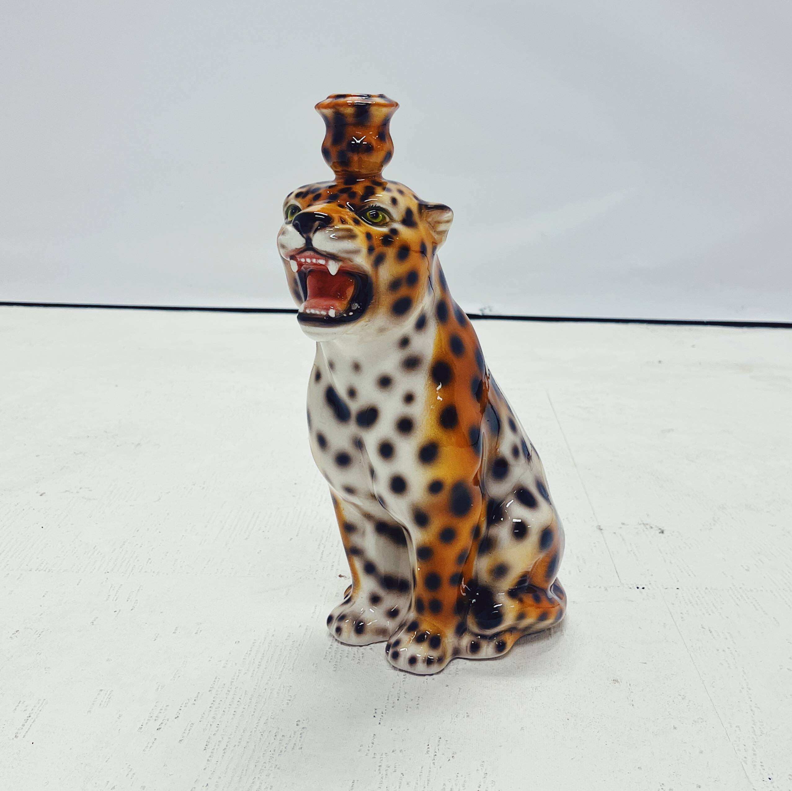 Leopard Candle Holder Ceramic