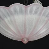 Precious Italian pink Murano glass ceiling fixture, Murano, 1970