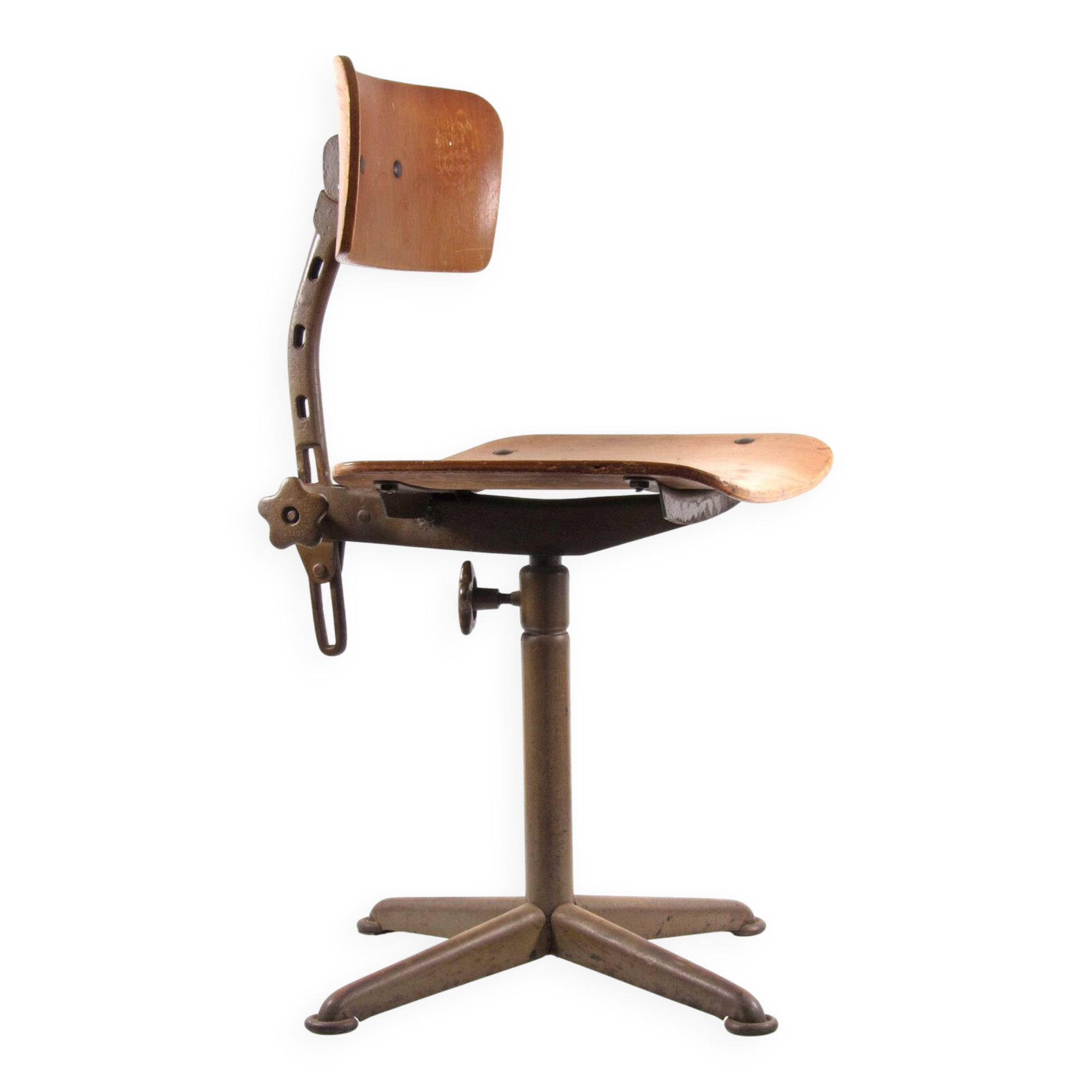 Friso Kramer style plywood atelier drawing table chair