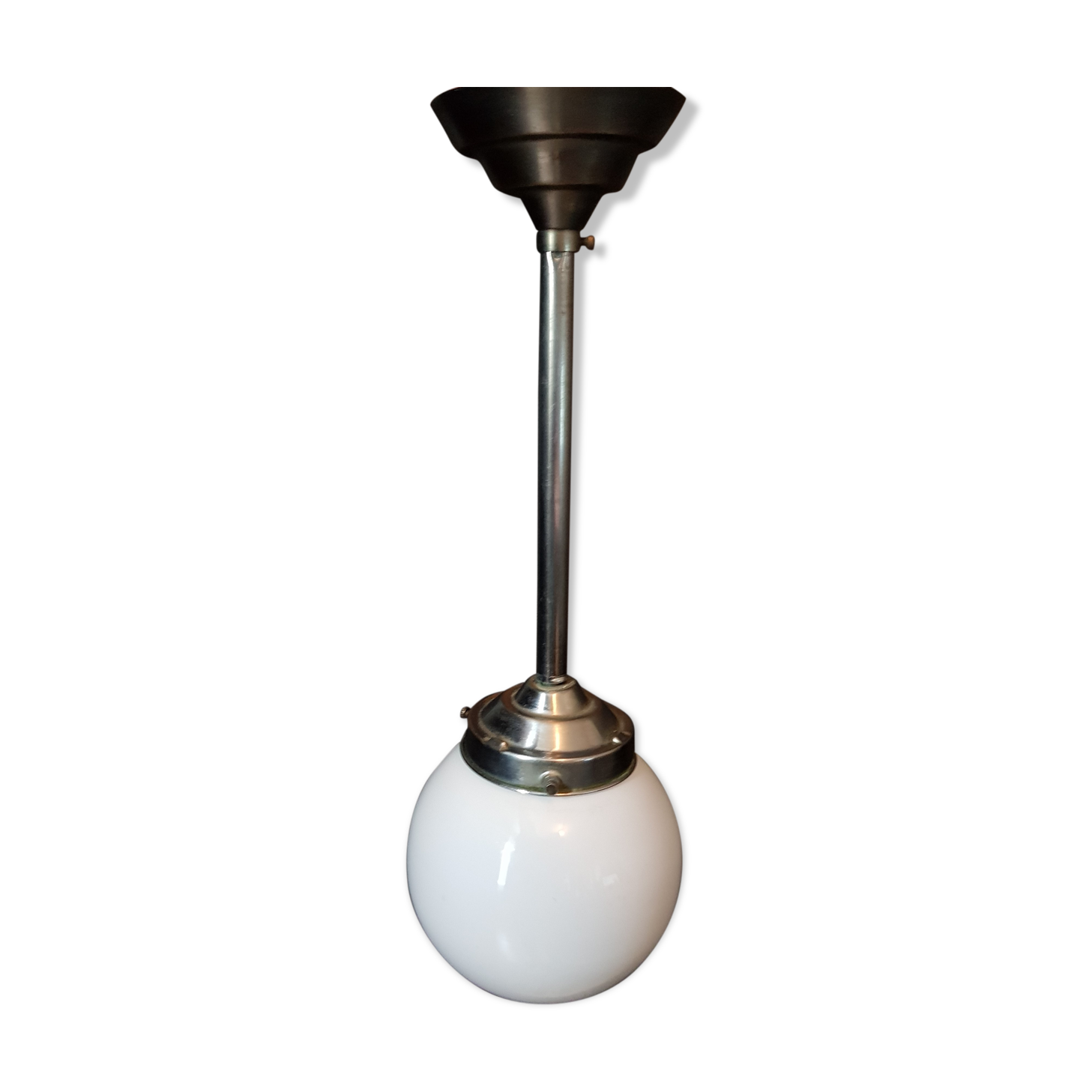 Art deco opaline hanging lamp