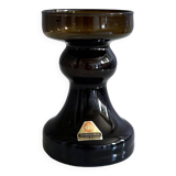 Mid Century candle holder, Ingrid glass candlestick, 60's home decor