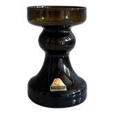 Mid Century candle holder, Ingrid glass candlestick, 60's home decor