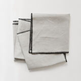 Chalk linen tablecloth and towels