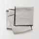 Chalk linen tablecloth and towels