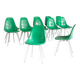 12 Vintage DSX Chairs Fiberglass Charles and Ray Eames / Herman Miller 1960'