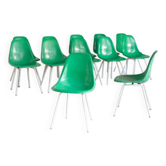 12 Vintage DSX Chairs Fiberglass Charles and Ray Eames / Herman Miller 1960'