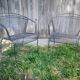 Pair of metal garden chairs 1950