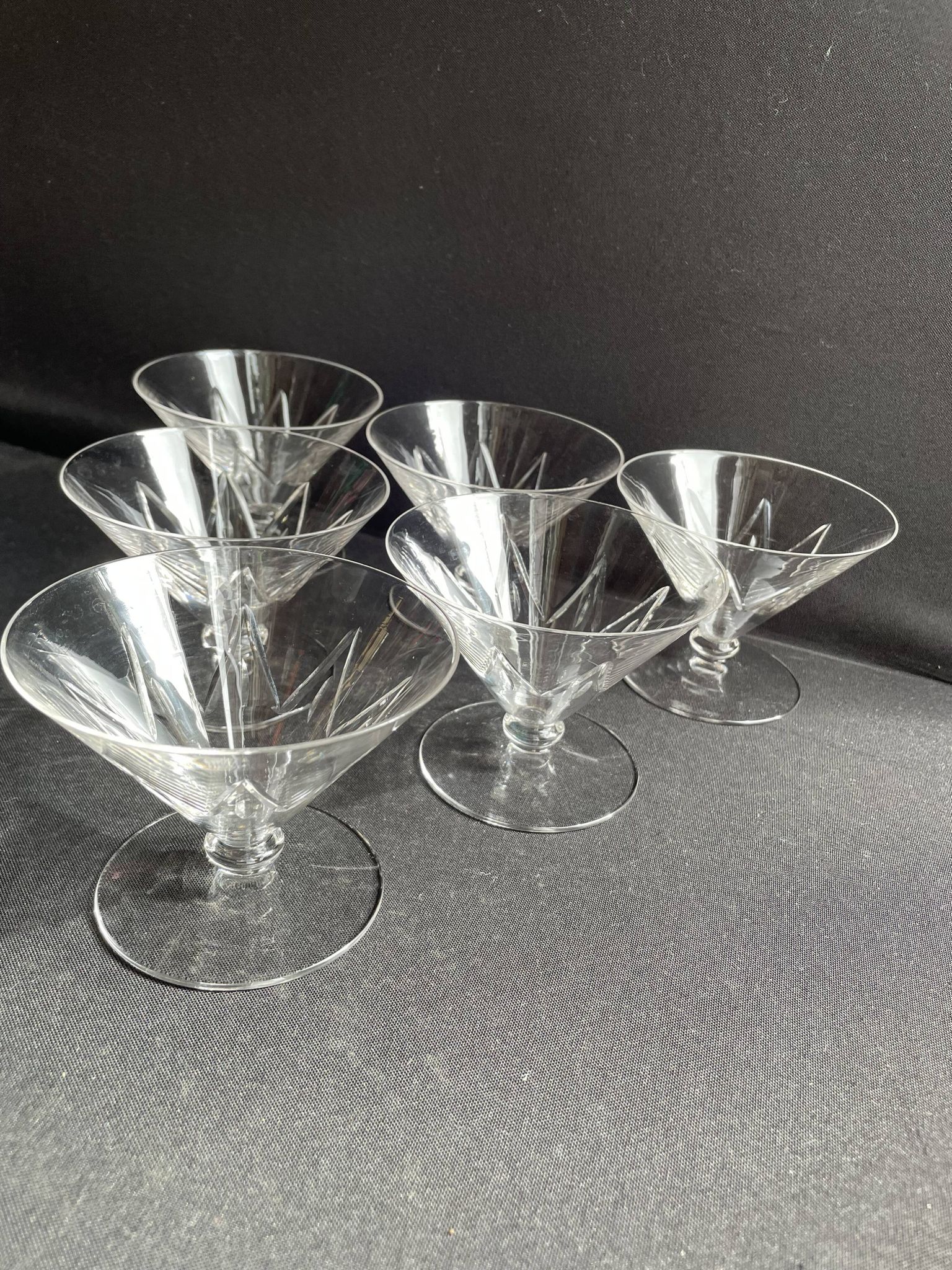 6 Champagne glasses – Saint Louis Bossuet service size 10406