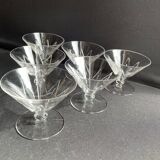 6 Champagne glasses – Saint Louis Bossuet service size 10406