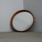 Miroir - Teck - Structure en bois avec laiton - Design italien vintage - Années 60