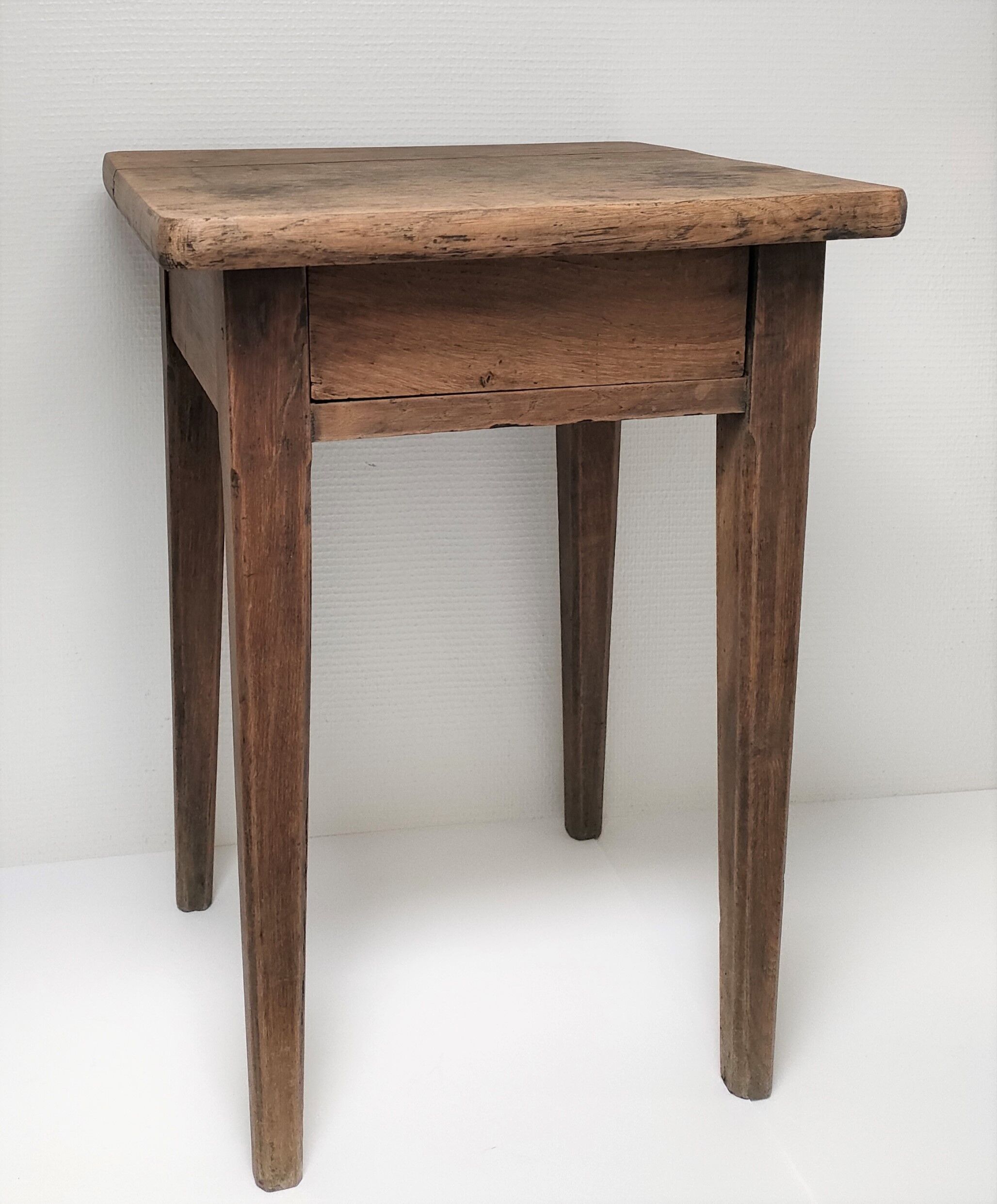 Bedside table solid oak patinated early twentieth century