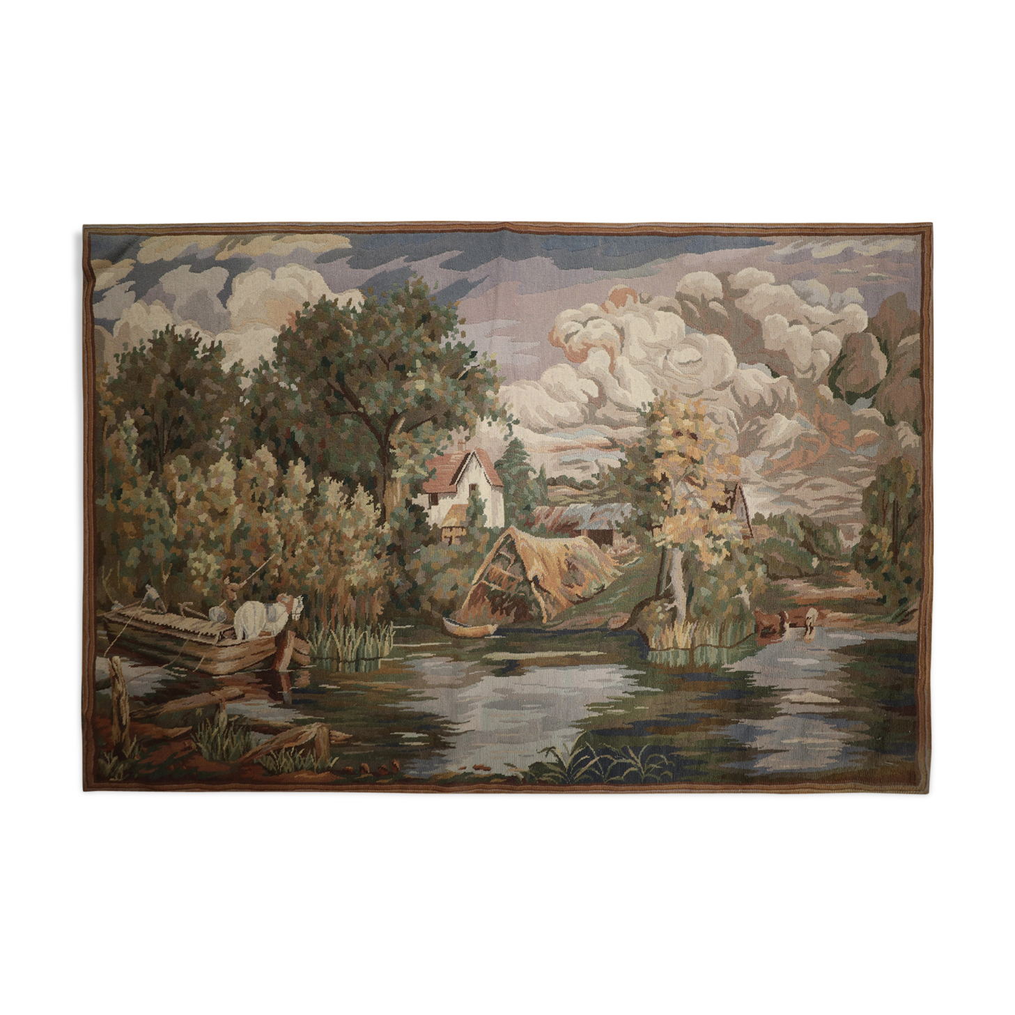 Tapis mural de tapis de tapis tissé à la main tissé à la main - 91x137cm