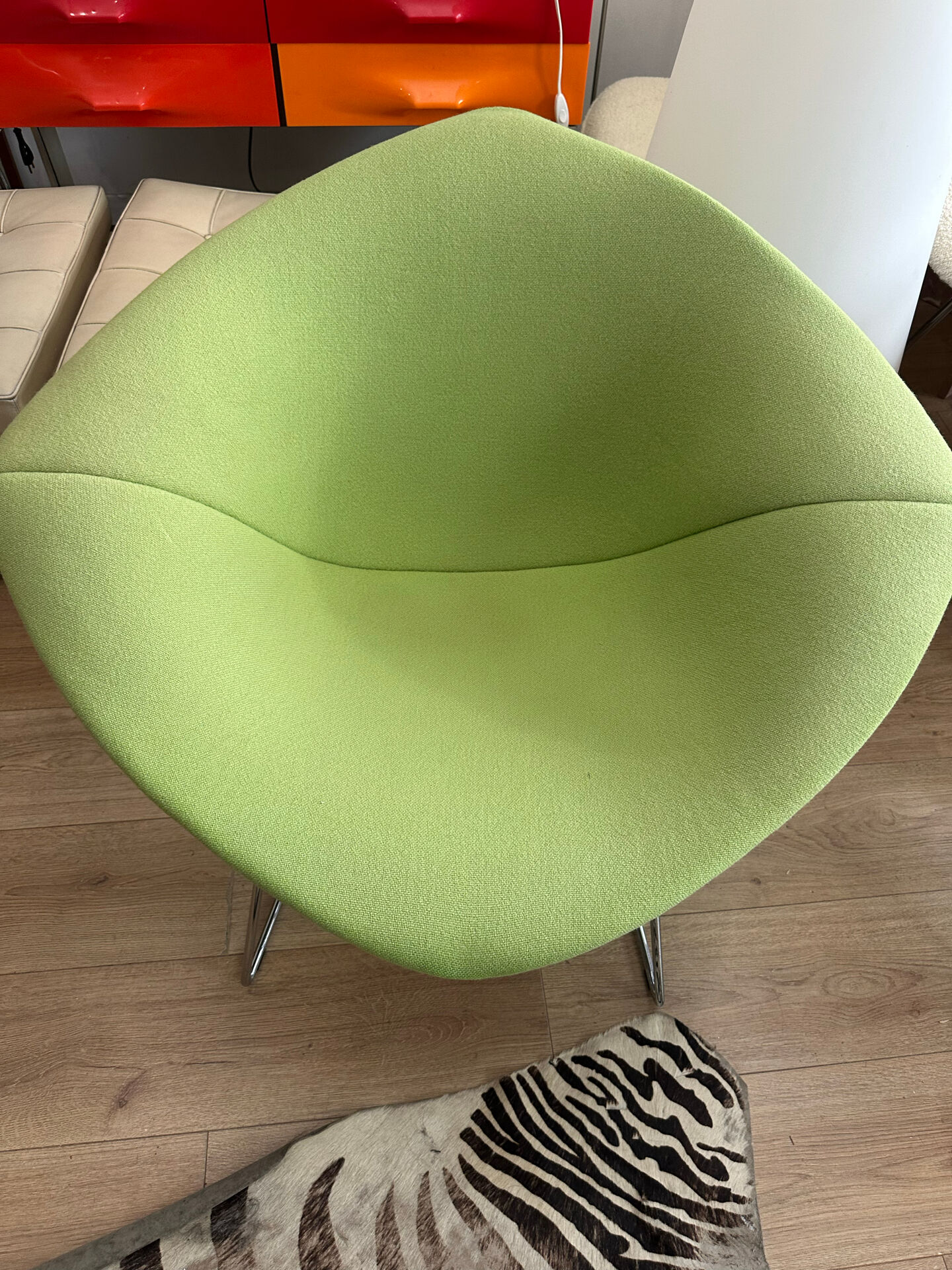 Fauteuil Diamond Harry Bertoïa édition Knoll contemporaine