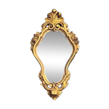 Miroir mural vintage en résine dorée à la feuille